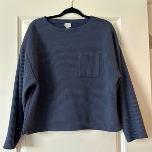 A New Day Ribbed Crop Long Sleeve with Corner Pocket| Size Small